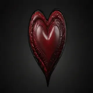 heart with black background