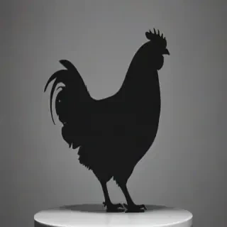 silhouette of a chicken