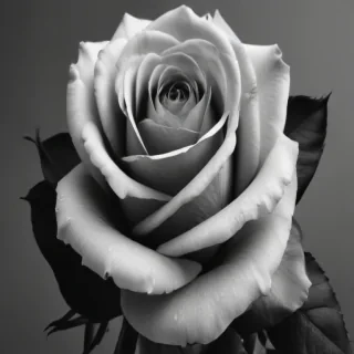 black and white rose clip art