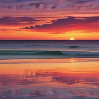 beach background sunset