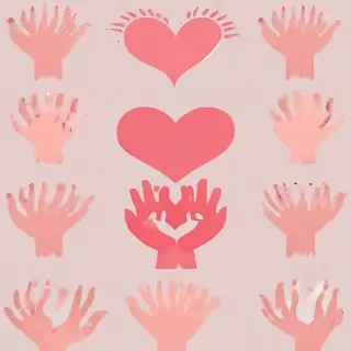 heart hands clipart