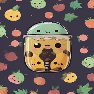 cute boba backgrounds