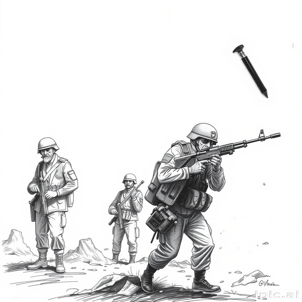 soldiers drawing