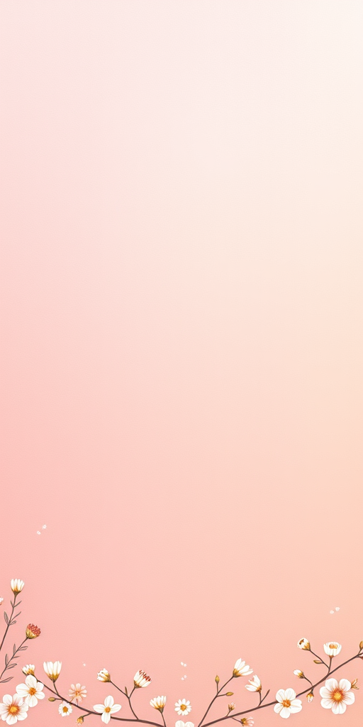 Generate a soft pastel background with a gradient from pink to peach, textured canvas style, floral borders, 50mm lens, f/2.8 aperture, natural light exposure, DSLR camera, top-down view.