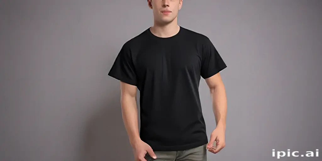 mockup tshirt black