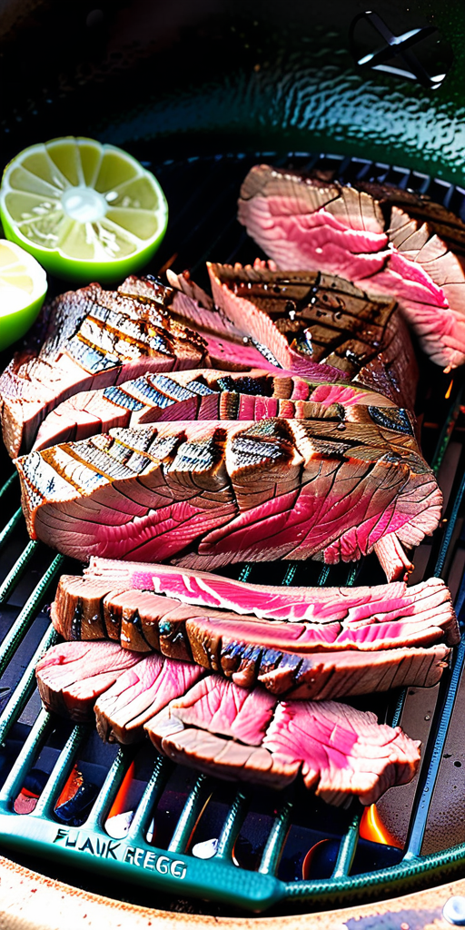 flank steak on the big green egg