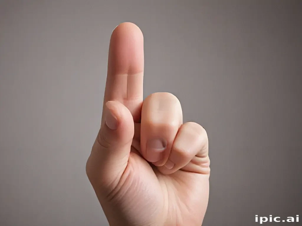 middle finger transparent
