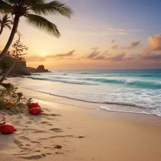 christmas beach wallpaper