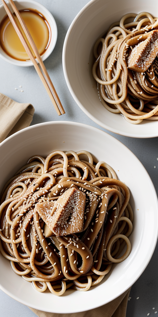 sesame brown butter udon noodles