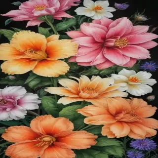 flower color drawings