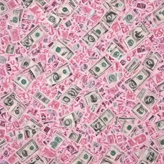 pink money background