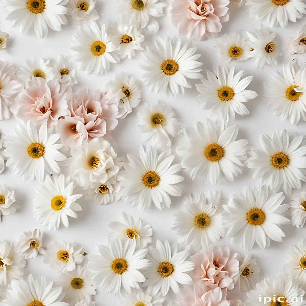 flowers white background
