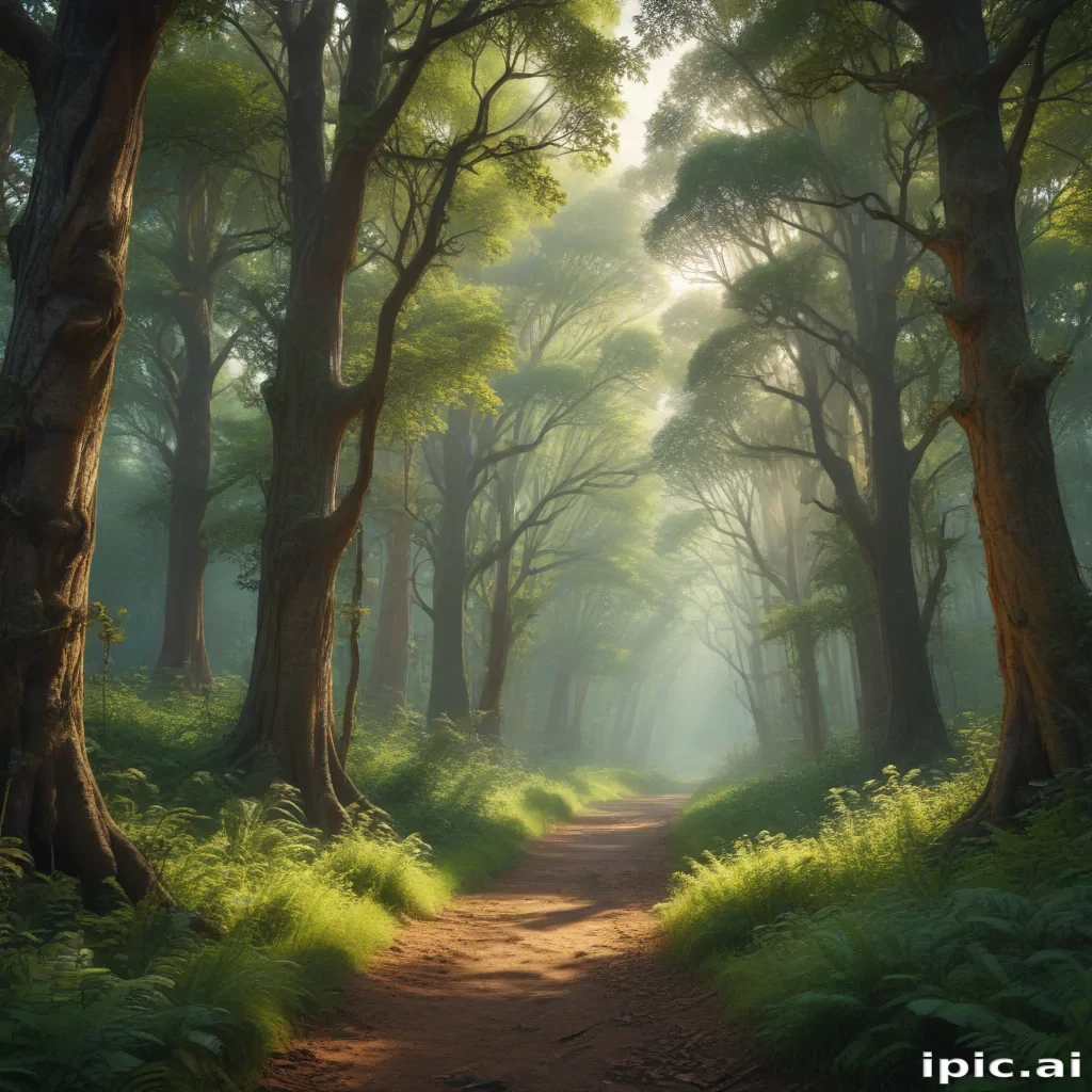 beautiful magical forest background