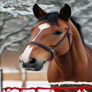 merry christmas images with horses