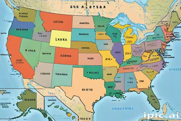 usa map with states