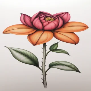 flower drawings in color