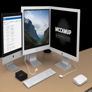computer mockup