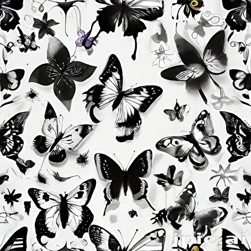 black and white butterfly wallpaper