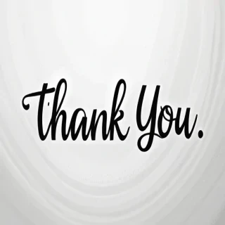 thank you in black and white