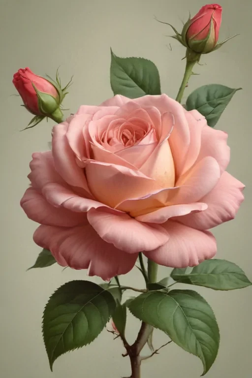 vintage rose illustration