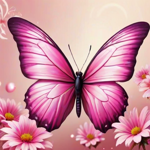 cute pink butterfly wallpaper