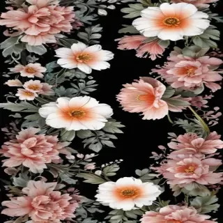 transparent floral border