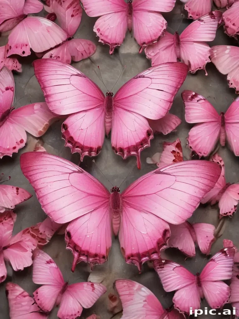 images of pink butterflies