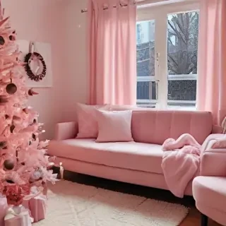 pink christmas aesthetic