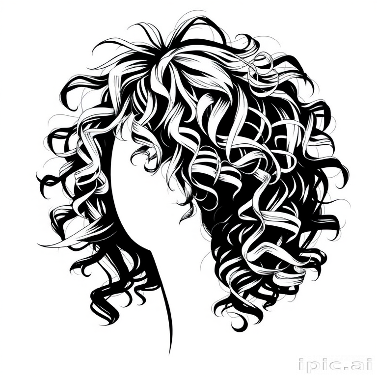 curly hair png