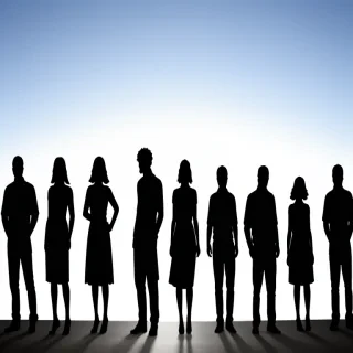 silhouette people png