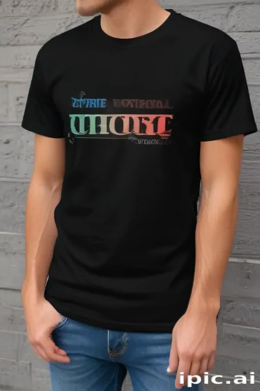 black tee mockup