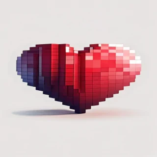 pixelated heart png