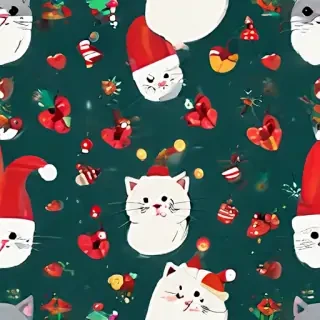 christmas cat background