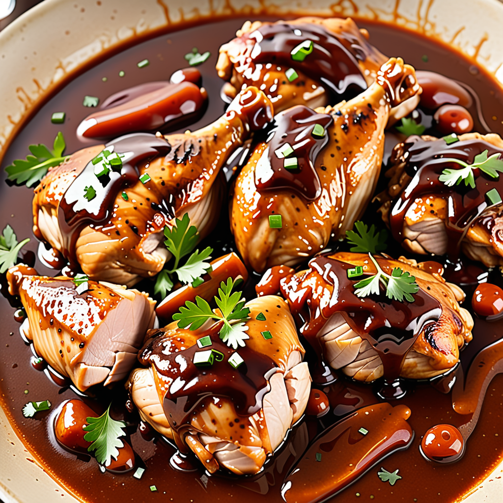 chicken in a brown sauce