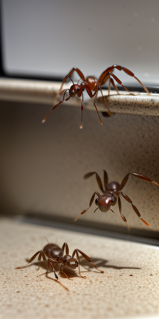 very tiny ants around kitchen sink
