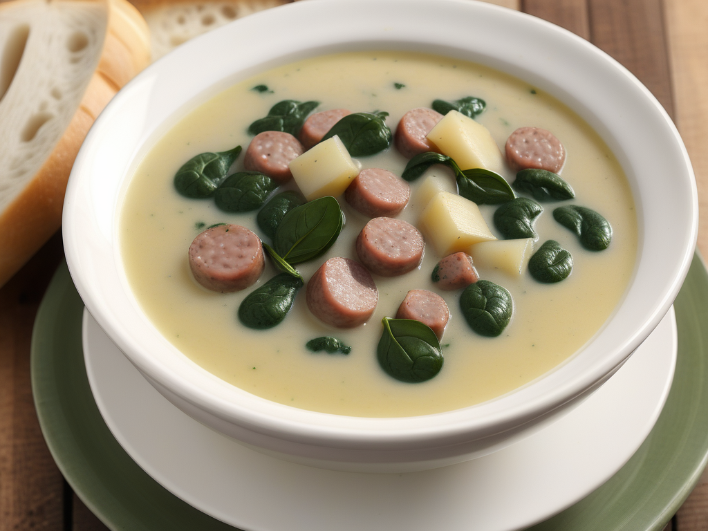 sausage potato and spinach soup