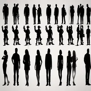 people silhouettes