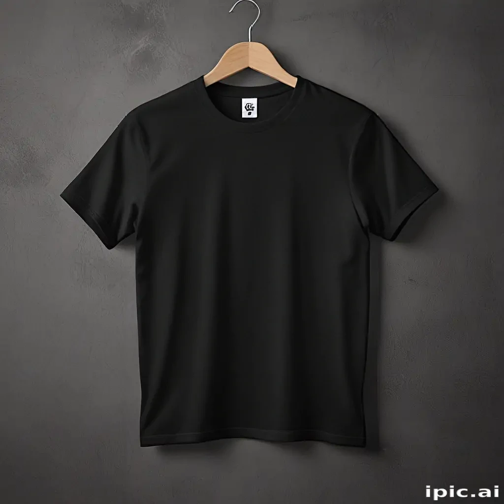 black tee mockup