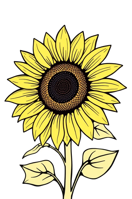 sunflower outline