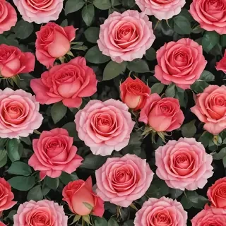 roses in background