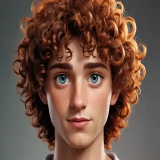 popular male cartoon characters with curly hair