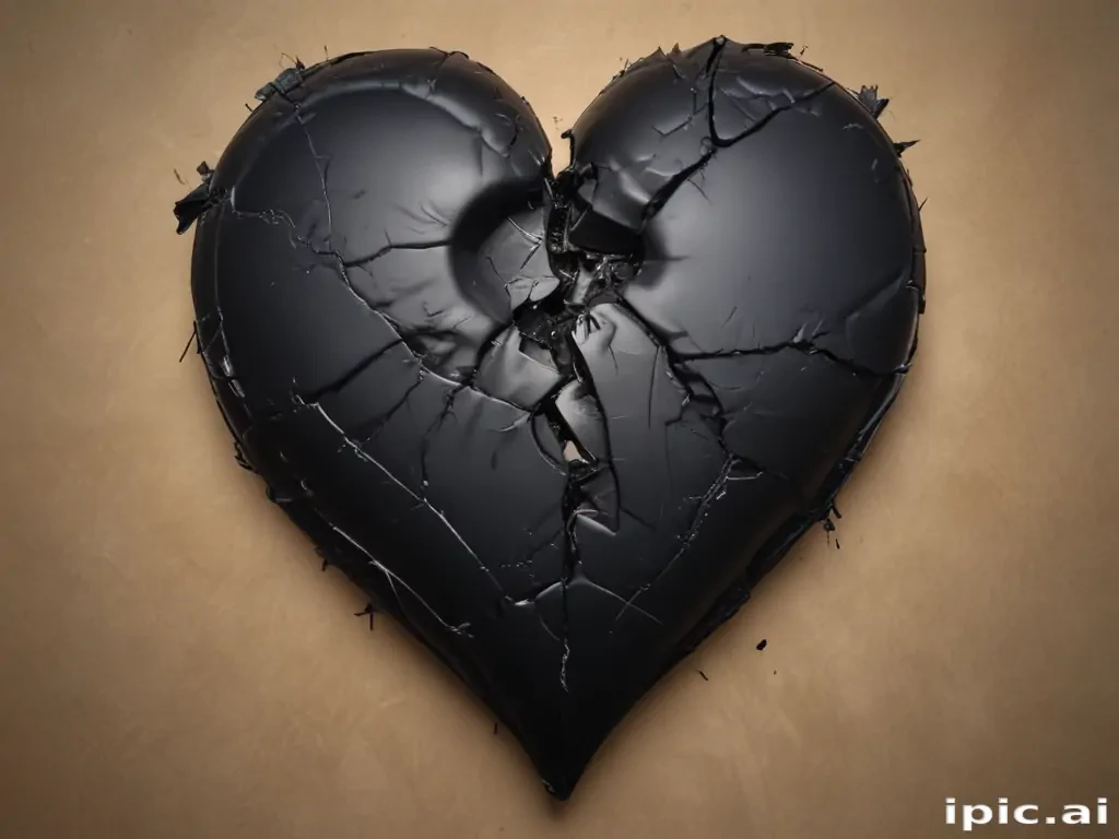 broken black heart