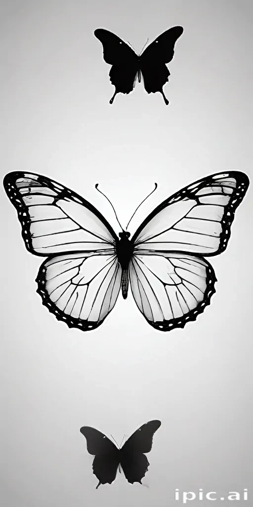 black butterfly outline