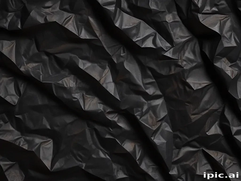 black crumpled paper