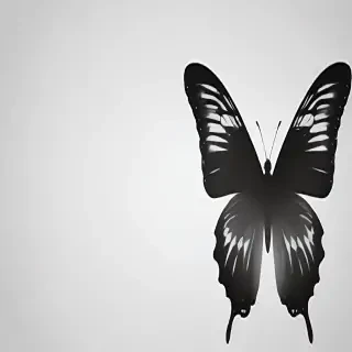 black butterfly outline