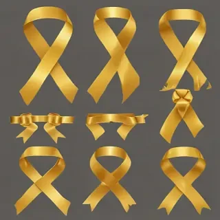 gold ribbon clipart