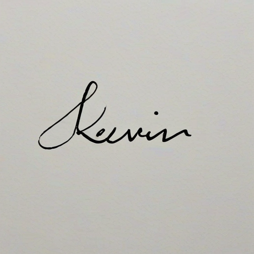 kevin in cursive