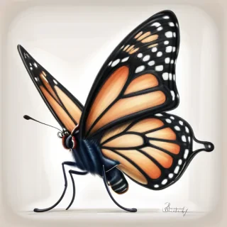picture of butterfly drawing