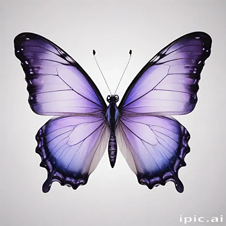 transparent purple butterfly