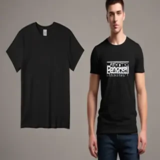 black tee shirt mockup